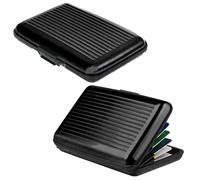All in HERE RFID Block Porta carte di credito in alluminio Portafoglio di sicurezza Business Case Travel, Nero , Taglia unica, Casual