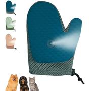 All-in-one Grooming Mist Glove for Pets, Mist, Deshed & Massage in One, Anti-Static, Ergonomic Fit for Dogs & Cats, Reusable & Easy To Clean (Blue)