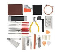 All -in -one Guitar Luthier Tool String Pons Pin Pink Pick Polier File Polier Kit di Manutenzione Lineare Ideale per la Riparazione e la Misurazione di Chitarre Metalliche e Materiali ABS