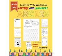 All-in-one Learn to Write Workbook Ages 3+: Fun Handwriting Practice with Lines, Shapes, Letters, Numbers | Preschool & Kindergarten Activity Book with 100+ Pages of Tracing