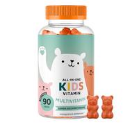 All-in-One Multivitaminico Bambini +4 - Vitamine Caramelle Gommose - Difese Immunitarie - Con Vitamina B12, C, D, E e Iodio - 90 pezzi (3 mesi) - Senza Zuccheri Aggiunti, Vegano - Bears with Benefits