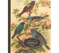 All-In-One Notebook: Mixed Page Notebook with Lined, Blank, Dot Grid & Graph Paper for Journaling, Sketching & Design with a Vintage Bird Illustration Cover