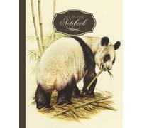 All-In-One Notebook: Mixed Page Notebook with Lined, Blank, Dot Grid & Graph Paper for Journaling, Sketching & Design with a Vintage Panda Illustration Cover