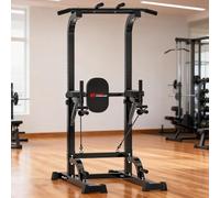 All-in-One Power Tower Dip Station Pull Up Bar Freestanding Multi Function Power Station Home Strength Training Tool Height Adjustable Full Body