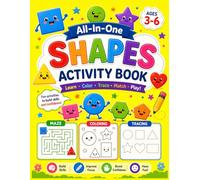 All-In-One Shapes Activitiy Book: A Fun Learning Workbook with Colouring, Tracing, Mazes & Puzzles for kids ages 3-6