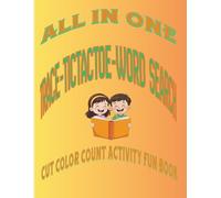 ALL IN ONE TRACE -TICTACTOE-WORD SEARCH: CUT COLOR COUNT ACTIVITY FUN BOOK