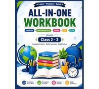 All-In-One Workbook for Class 2-3: English, Mathematics, Hindi, GK & EVS Practice Book for Kids | Complete School Revision & Learning Workbook