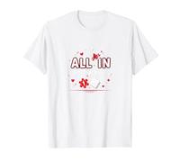 all in Or Nothing Gioco D'Azzardo Quote Casino Amante Regalo Maglietta, Uomo, Bianco, L