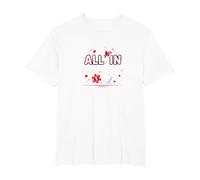 all in Or Nothing Gioco D'Azzardo Quote Casino Amante Regalo Maglietta, Uomo Taglie Grandi, Bianco, 5X Tall