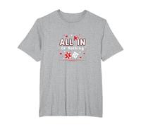 all in Or Nothing Gioco D'Azzardo Quote Casino Amante Regalo Maglietta, Uomo Taglie Grandi, Grigio Melange, 5X Tall