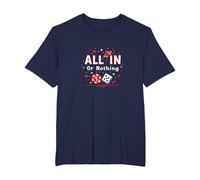 all in Or Nothing Gioco D'Azzardo Quote Casino Amante Regalo Maglietta, Uomo Taglie Grandi, Navy, 6X Tall