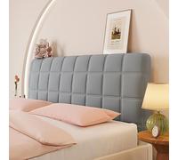 All Inclusive - Copertura per testiera letto elasticizzata, antipolvere e lavabile, adatta a diverse testiere, colore: grigio scuro, 210 cm