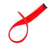 All Long Straight Color Hair Piece Extensions Clip In Highlight Rainbow Streak Pink Synthetic Strands On Clips(Color 6)