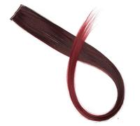 All Long Straight Color Hair Piece Extensions Clip In Highlight Rainbow Streak Pink Synthetic Strands On Clips(#530)