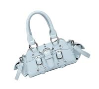 All Matching Borsa a tracolla per donna Top Bag Punk Styles Crossbody Bag Trendy Borsa a tracolla in pelle PU, Blu