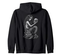 All Men Beware Dark Gothic Mermaid With A Skull Felpa con Cappuccio