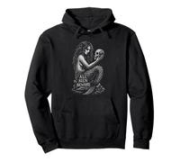 All Men Beware Dark Gothic Mermaid With A Skull Felpa con Cappuccio