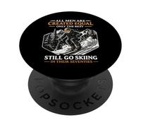 All Men Created Equal Best Go Skiing in Their Seventies PopSockets PopGrip Adesivo