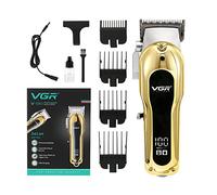 All Metal - Tagliacapelli a due colori USB ricaricabile olio testa tagliacapelli elettrico parrucchiere uomo push V680 (oro)