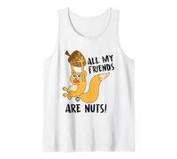 all My Friends Are Nuts Funny Squirrel Canotta