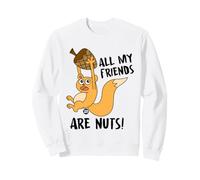 all My Friends Are Nuts Funny Squirrel Felpa