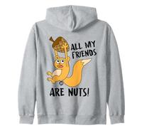 all My Friends Are Nuts Funny Squirrel Felpa con Cappuccio