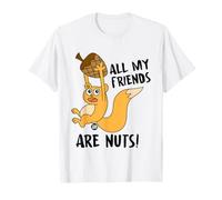 all My Friends Are Nuts Funny Squirrel Maglietta