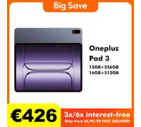 All New OnePlus Pad 3 Versione globale Tablet Snapdragon 8 Elite Display da 13,2" 144 Hz Risoluzione 3,4K 8 Altoparlanti Wi-Fi 7 Android 15