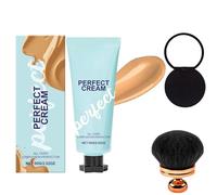 All Over Complexion Perfector, All Over Body Coverage Perfector with Extra Large Body Makeup Brush, Long Lasting CC Cream Foundation, Tattoo Coverage, Waterproof (medium)