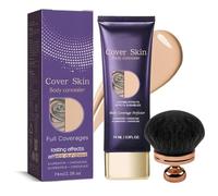 All Over Complexion Perfector con pennello, Body Coverage Perfector per gambe, copertura per tatuaggi impermeabile, crema di copertura per vene, correttore cicatrici, trucco per il corpo a lunga