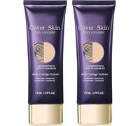 All Over Complexion Perfector, coprente per il corpo, coprente per il trucco del tatuaggio, impermeabile, resistente ai trasferimenti e a lunga durata (2 pezzi, 74 ml (confezione da 1)