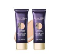 All Over Complexion Perfector - Long Lasting Body Coverage Perfector, Tattoo Cover Up Makeup Waterproof, Cream Body M-akeup, Body M-akeup Brush, Transfer-Resistant Body Makeup (2Pcs, 74ml)