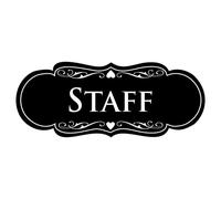 All Quality Designer Staff Sign - Black - Small