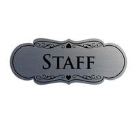 All Quality Designer Staff Sign - Silver - Large