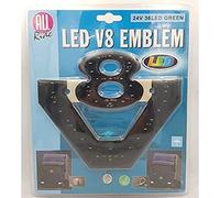 All Ride 871125237349 Emblema LED V8, 24V, Verde