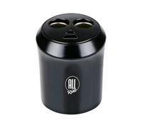 All Ride Adattatore portabicchieri da 12 - 24 V con USB-A e USB-C - Caricatore per auto e camion - PD 20W - fino a 7 A uscita - Design compatto a 2 vie coppa da incasso