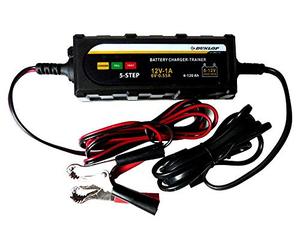 All Ride Caricabatterie e Manteiner Mantenitore Batteria Auto e Moto Portatile con Cavetti 6V e 12V Dunlop Lifetime Cars