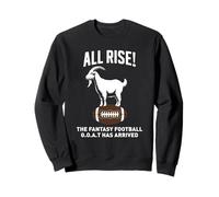 all Rise The Fantasy Football Goat è Arrivato per i Tifosi di Calcio Felpa