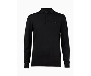 All Saints AllSaints - Mode - Polo in Manica lunga merino medium Nero
