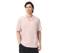 all Saints Camicia Casual da Uomo Hudson SS, Rosa Conchiglia, M