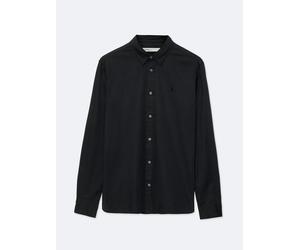 All Saints Camicia nera a maniche lunghe con bottoni AllSaints Hawthorne xlarge Nero