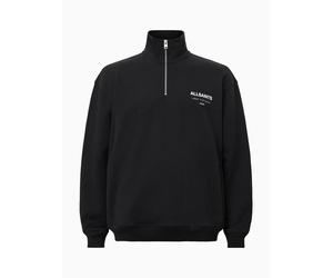 All Saints Felpa con mezza zip AllSaints Underground large Nero