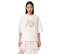 all Saints Maglia da Donna Icon Amelie Tee, Bianco Ottico, L