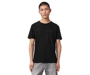 all Saints Maglia da Uomo Flax SS Crew Plain Jersey, Jet Black, M