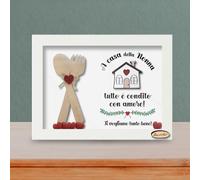 all sas Quadretto Cornice in Legno con Scritta A casa della Nonna per Nonna e Nonni. Idea Regalo Compleanno e Festa dei Nonni dai Nipoti