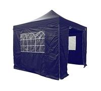 All Seasons Gazebos | 3x3m Pop Up Gazebo con 4 pareti laterali, pacchetto accessori e borsa con ruote | Resistente, completamente impermeabile, di alta qualità (Blu Navy)