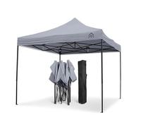 All Seasons Gazebos | 3x3m Pop Up Gazebo | Resistente, completamente impermeabile, di qualità superiore (Grigio Metallizzato)