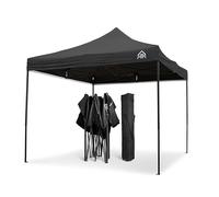 All Seasons Gazebos | 3x3m Pop Up Gazebo | Resistente, completamente impermeabile, di qualità superiore (Nero)