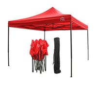 All Seasons Gazebos Gazebo Pop-up 3 x 3 m, Resistente, Completamente Impermeabile, con Confezione di Accessori, Rosso