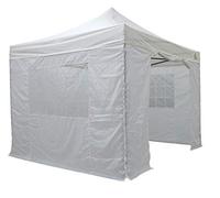 All Seasons Gazebos: Gazebo pop-up 3x3m completamente impermeabile con 4 pareti laterali - Bianco